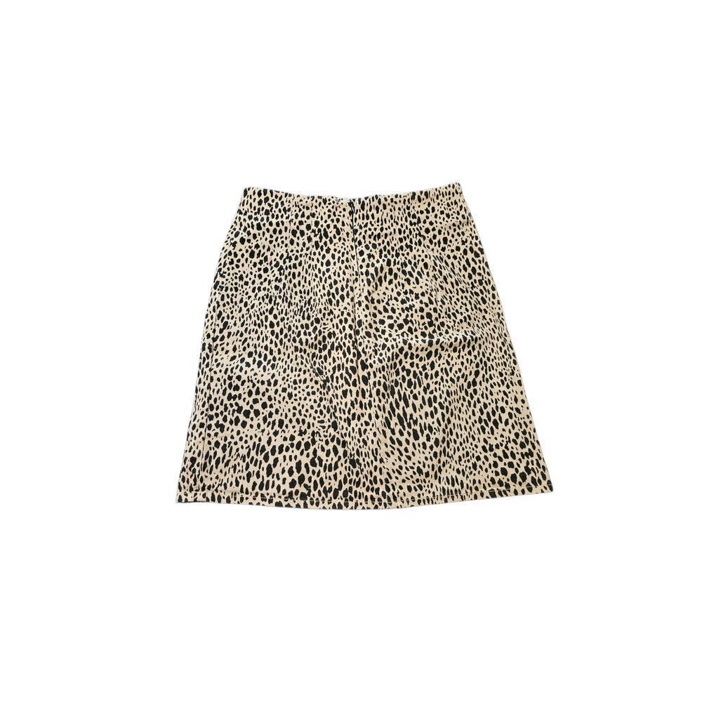 Brandy Melville Black and Cream A-Line Mini Skirt